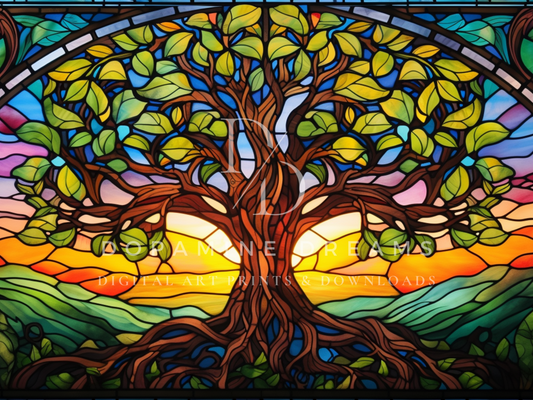 St. Patrick's Day Stained Glass Frame TV Art