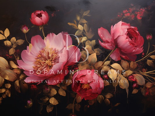Moody Florals Frame TV Art