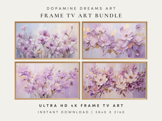 Lavender Florals Frame TV Art Bundle