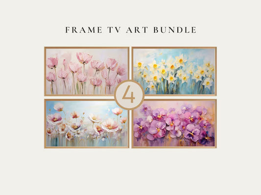 Essence of Spring Flowers Frame TV Art Bundle