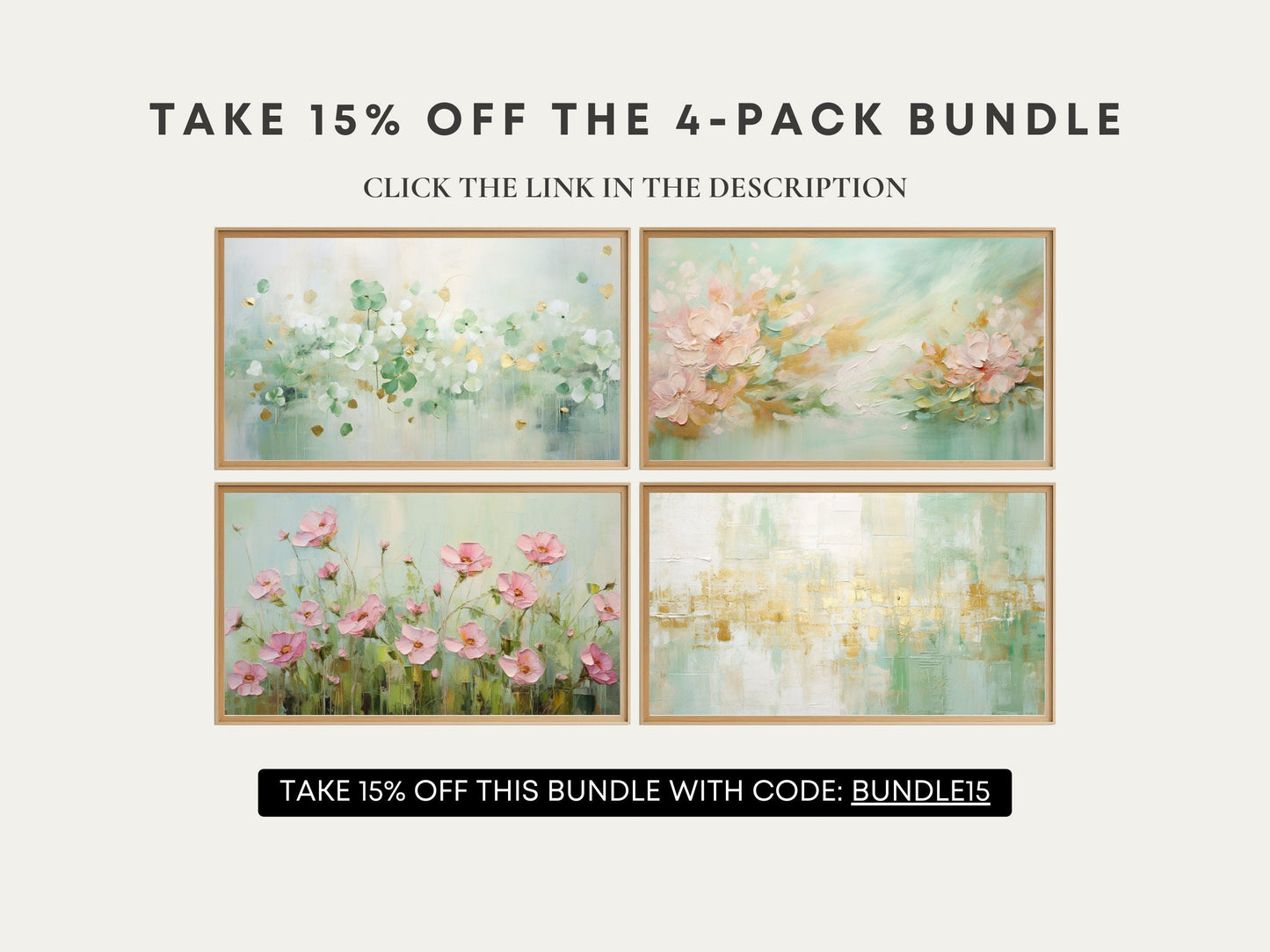 Shamrock Blossoms Frame TV Art