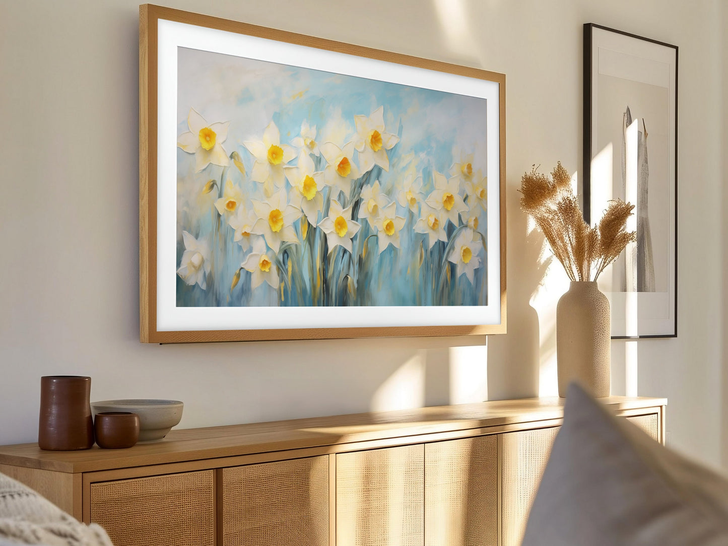 Essence of Spring Daffodil Flowers Frame TV Art