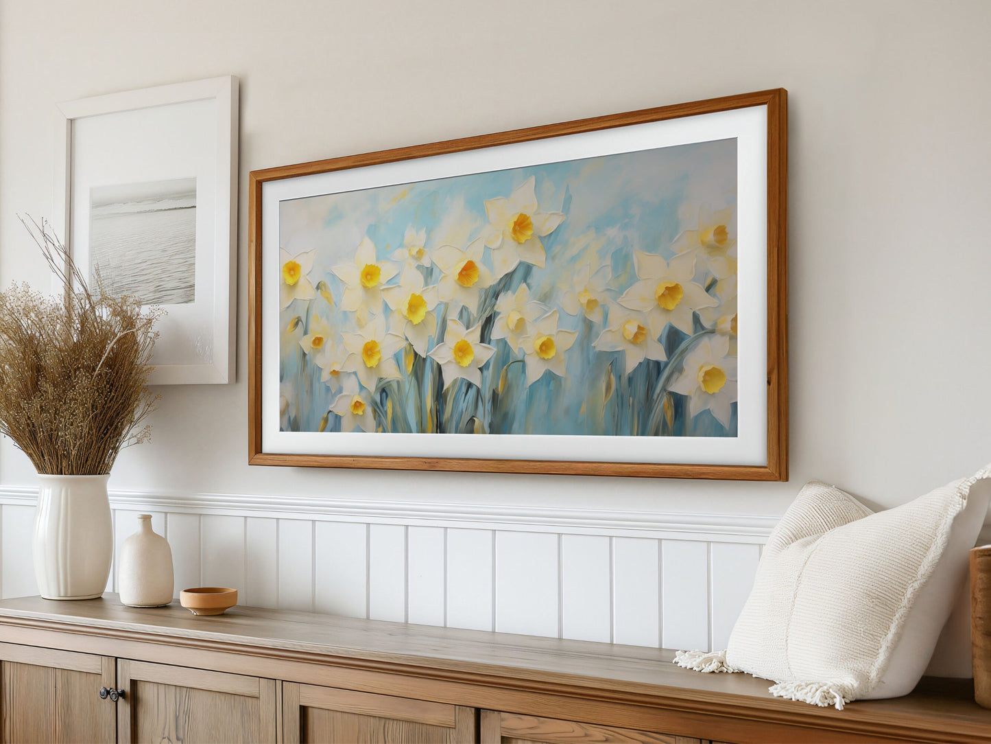 Essence of Spring Daffodil Flowers Frame TV Art