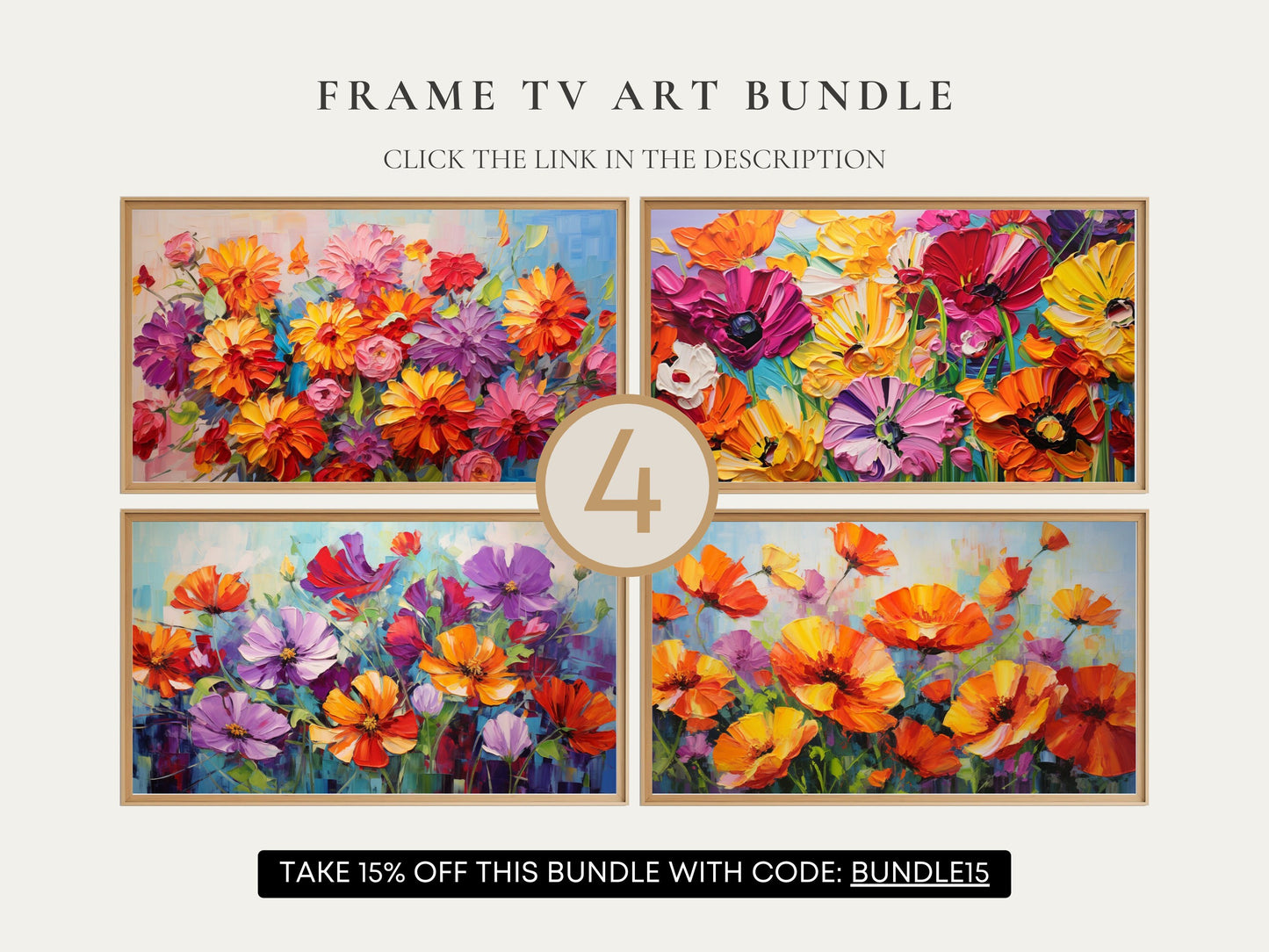 Vivid Blooms Frame TV Art