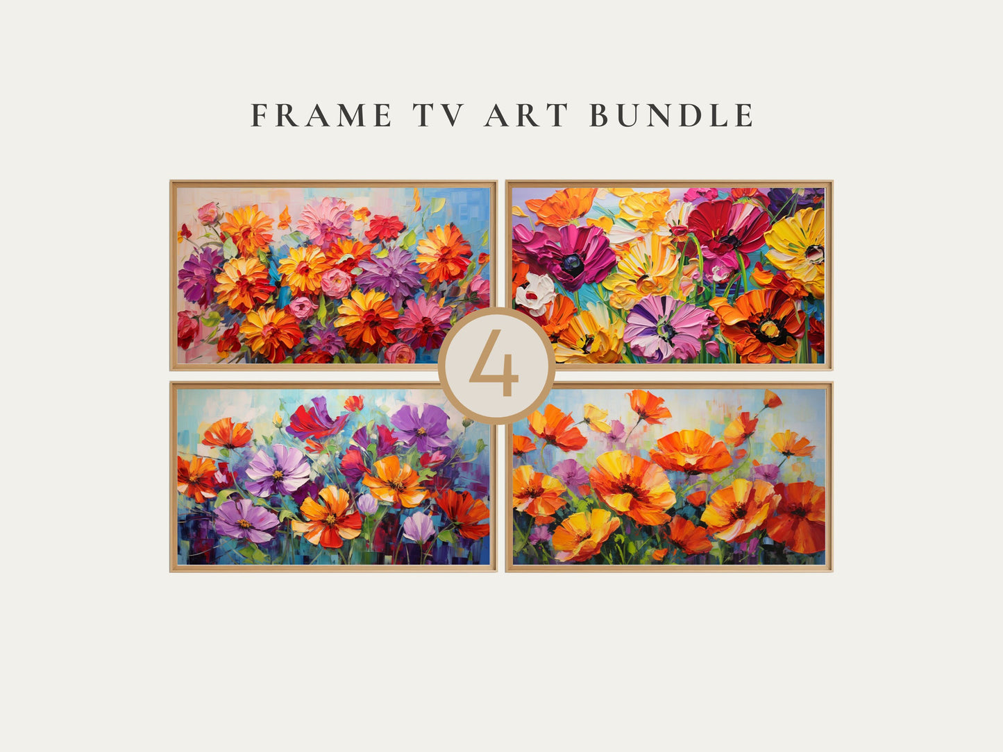 Vivid Blooms Frame TV Art Bundle