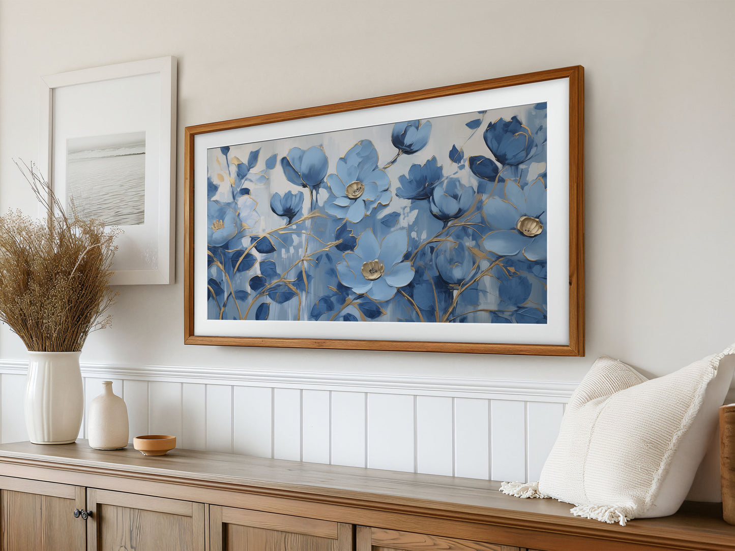 Blue Florals TV Art