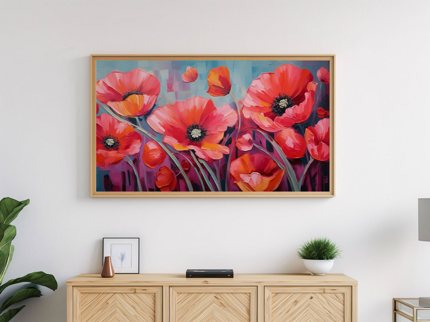 Vibrant Poppies Frame TV Art Bundle