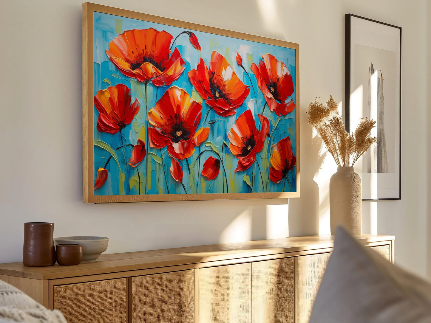 Vibrant Poppies Frame TV Art