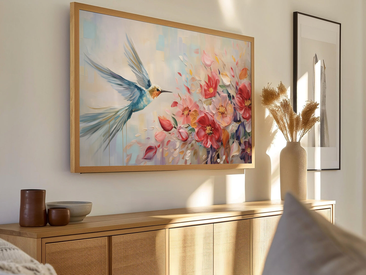 Hummingbird Spring Frame TV Art