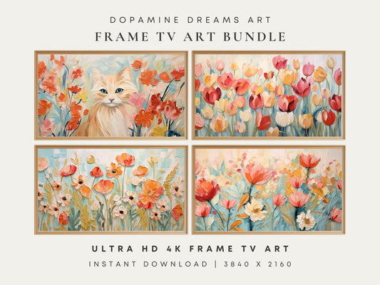 Boho Floral Frame TV Art Bundle