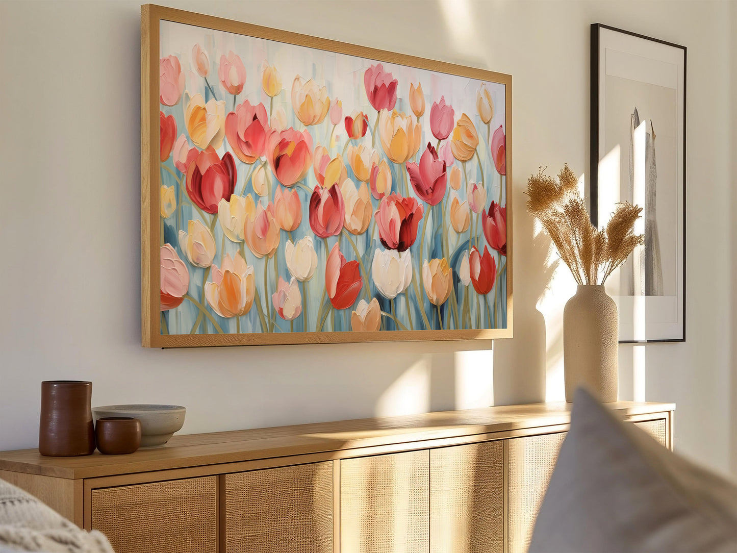 Boho Tulips Frame TV Art