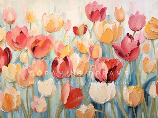 Boho Tulips Frame TV Art