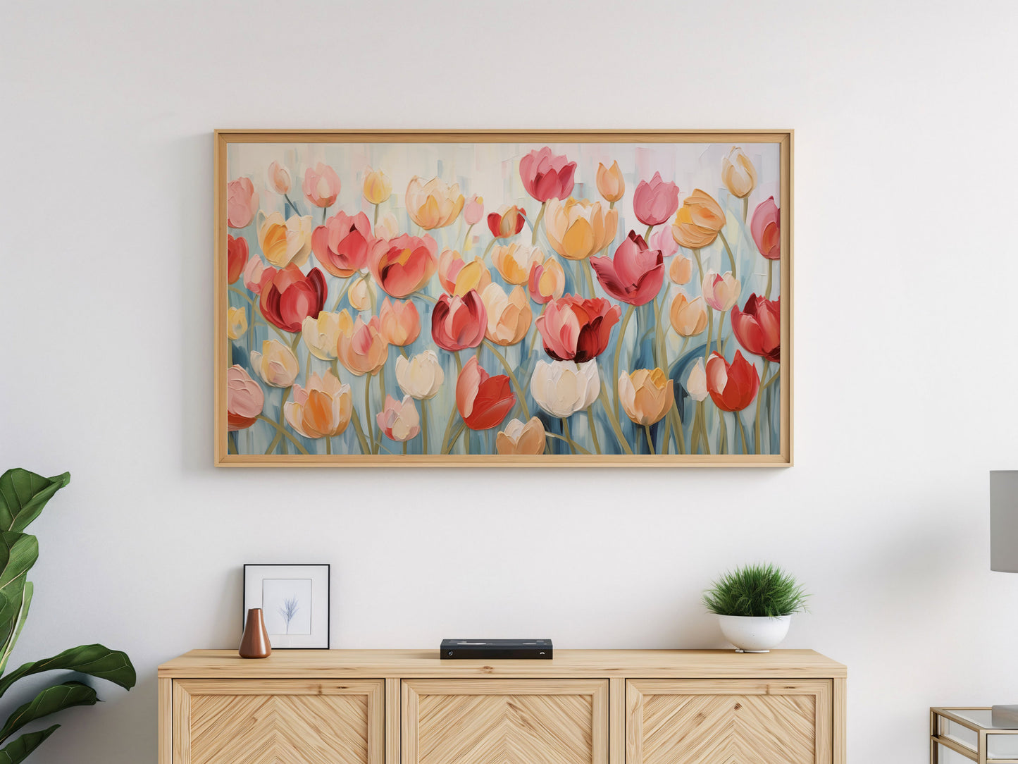 Boho Tulips Frame TV Art