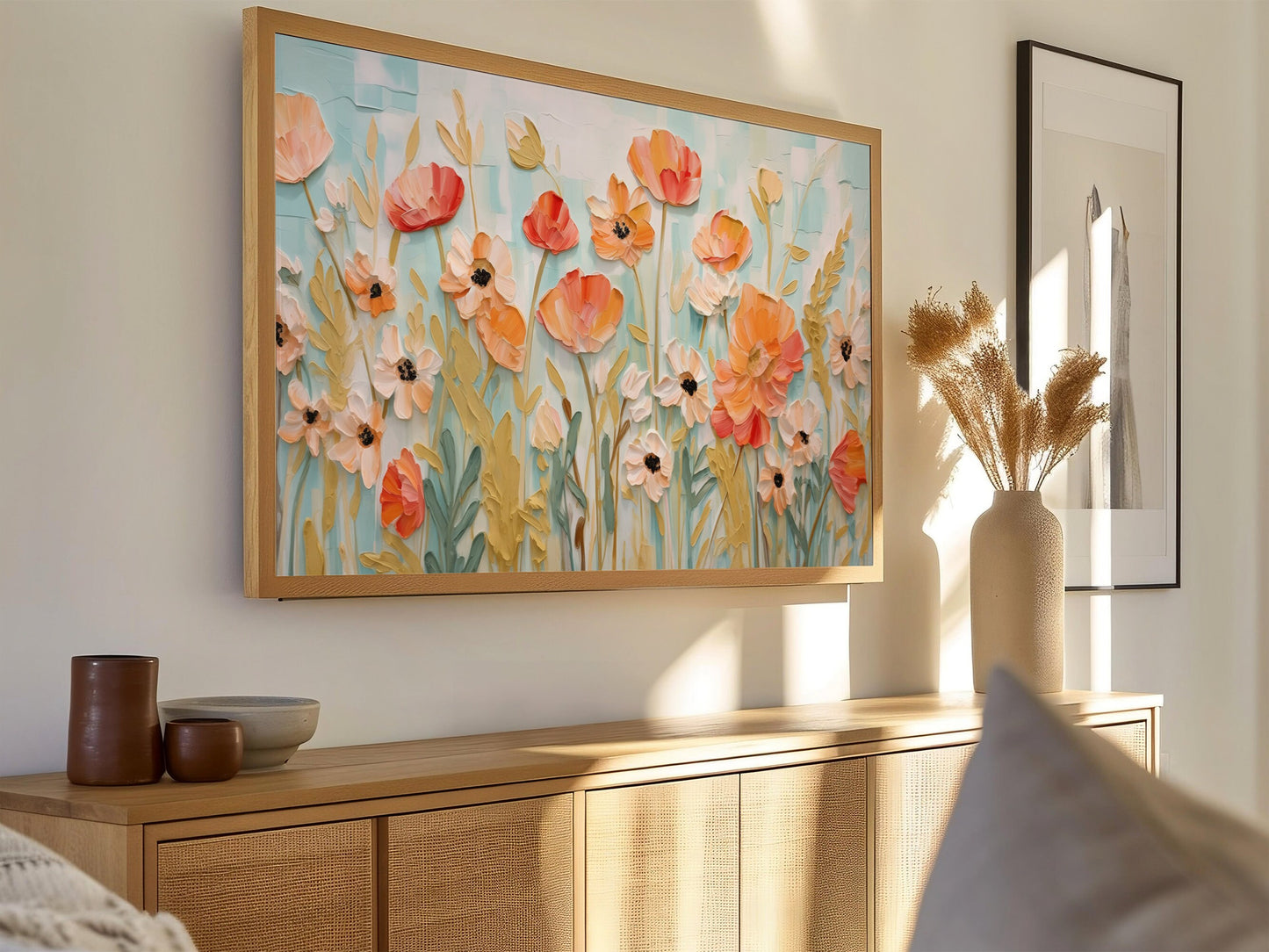 Boho Floral Frame TV Art