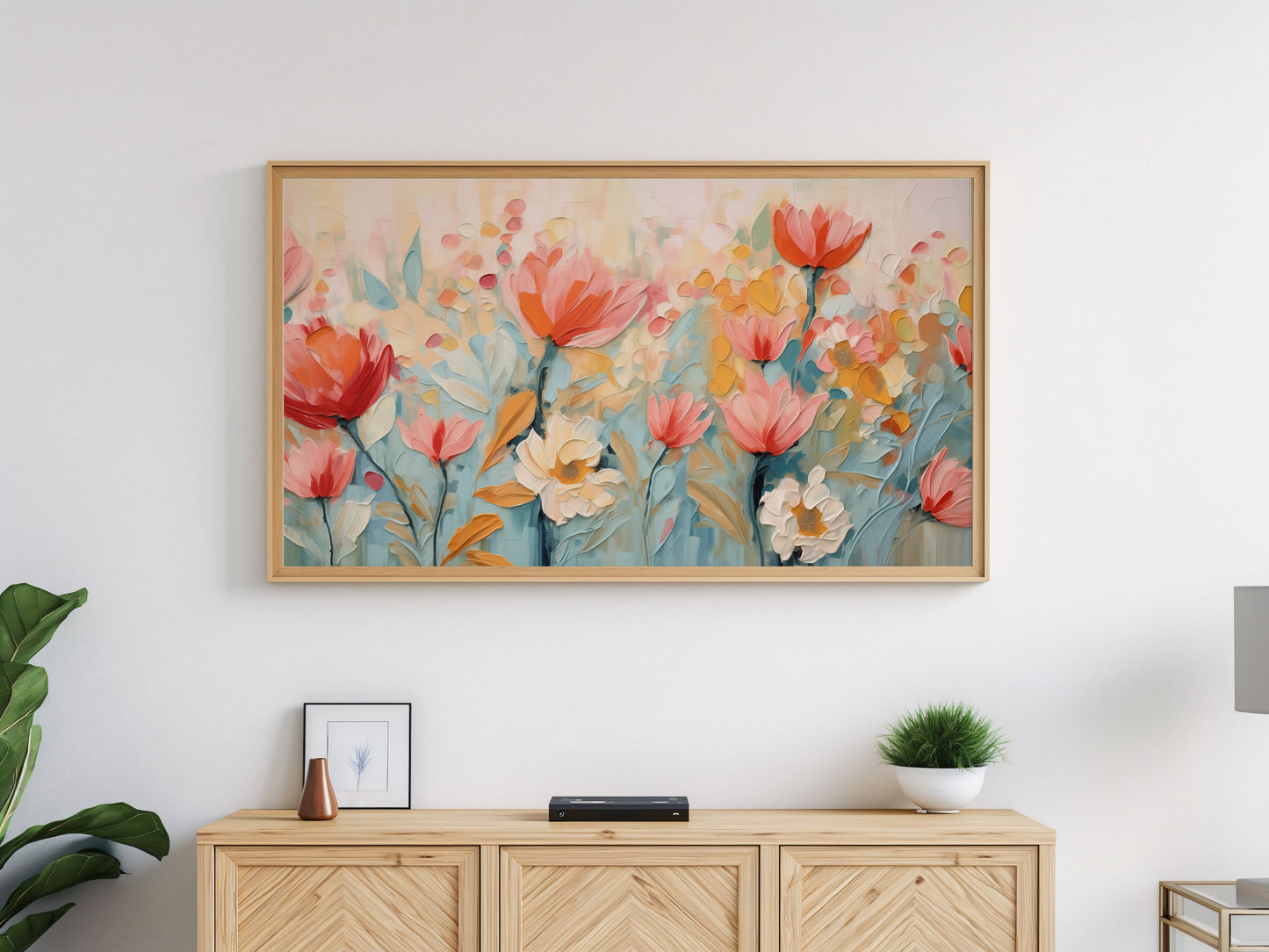 Boho Floral Frame TV Art