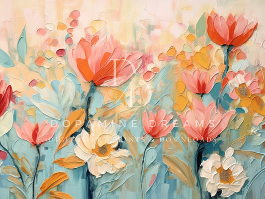 Boho Floral Frame TV Art