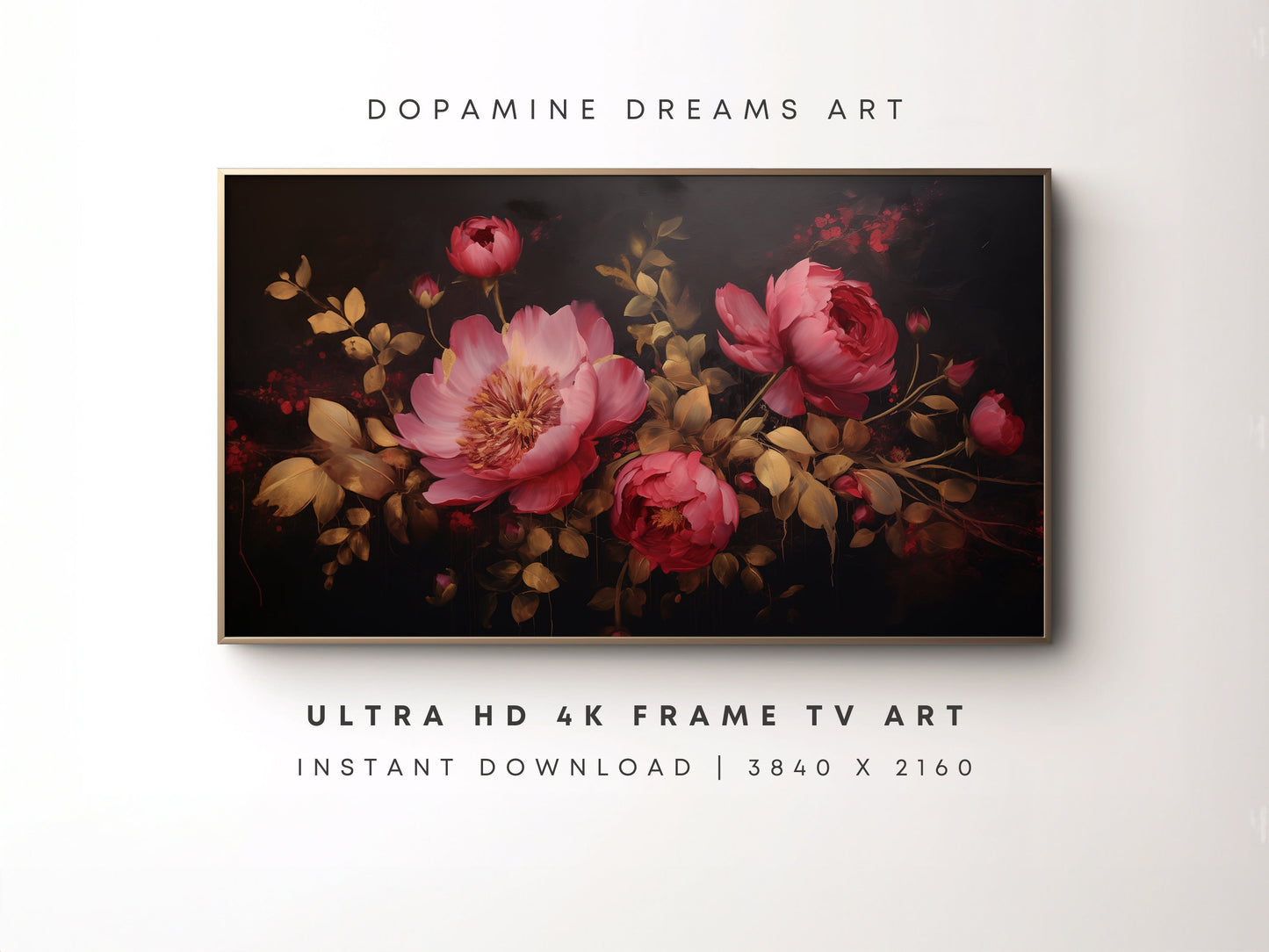 Moody Florals Frame TV Art