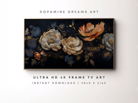 Moody Florals Frame TV Art
