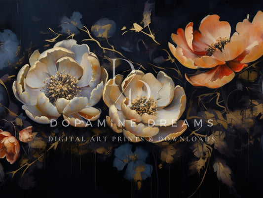 Moody Florals Frame TV Art