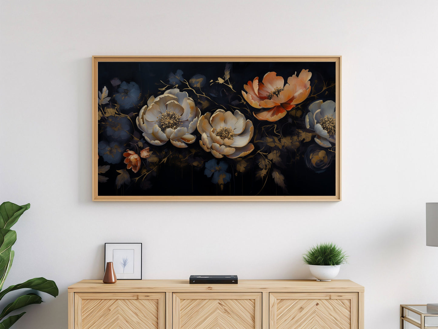 Moody Florals Frame TV Art