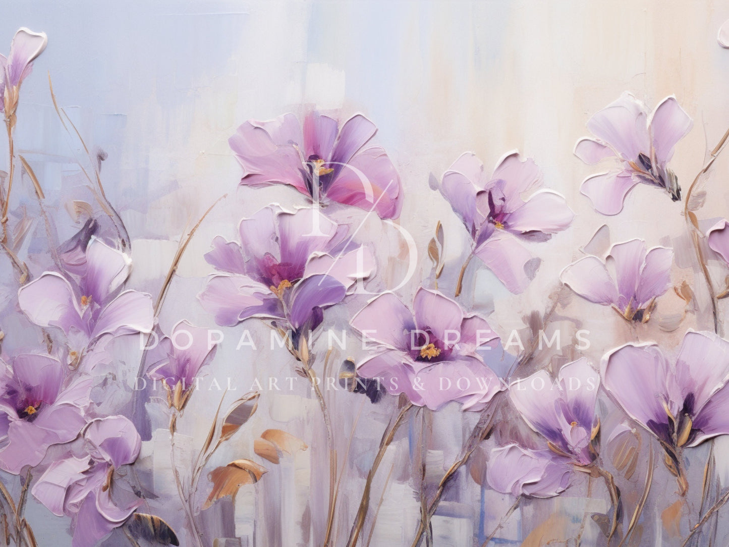 Lavender Florals Frame TV Art