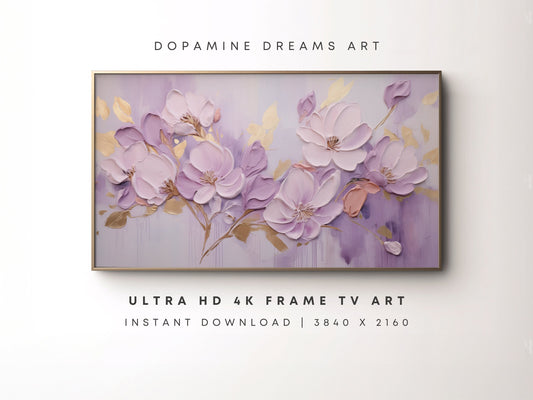 Lavender Florals Frame TV Art