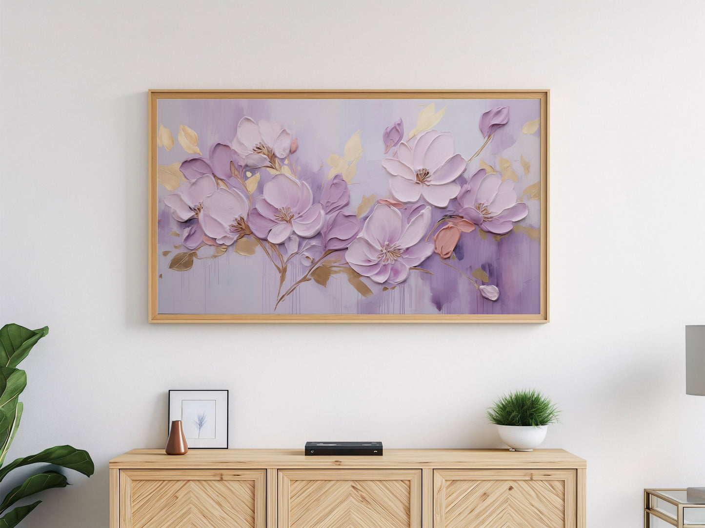Lavender Florals Frame TV Art