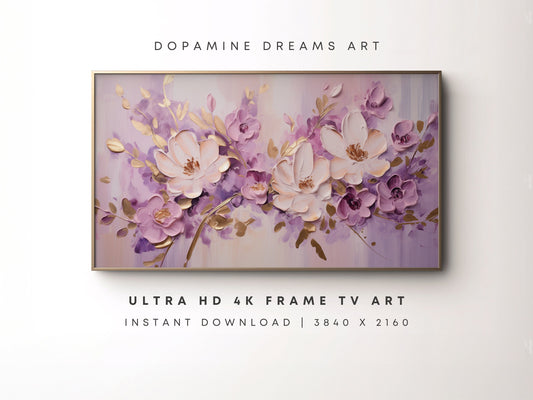 Lavender Florals Frame TV Art