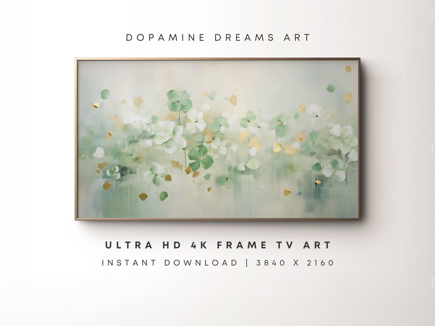 Shamrock Blossoms Frame TV Art