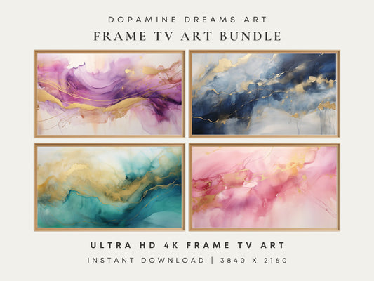 Abstract Watercolor Frame TV Art Bundle