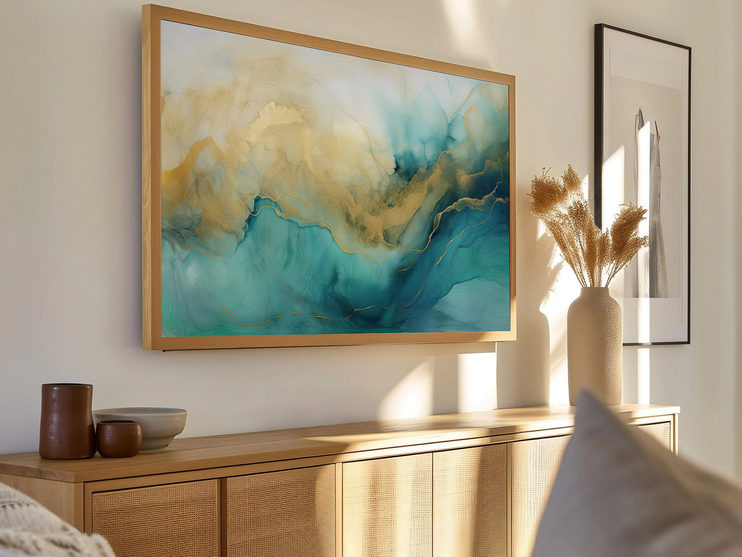 Abstract Watercolor Frame TV Art