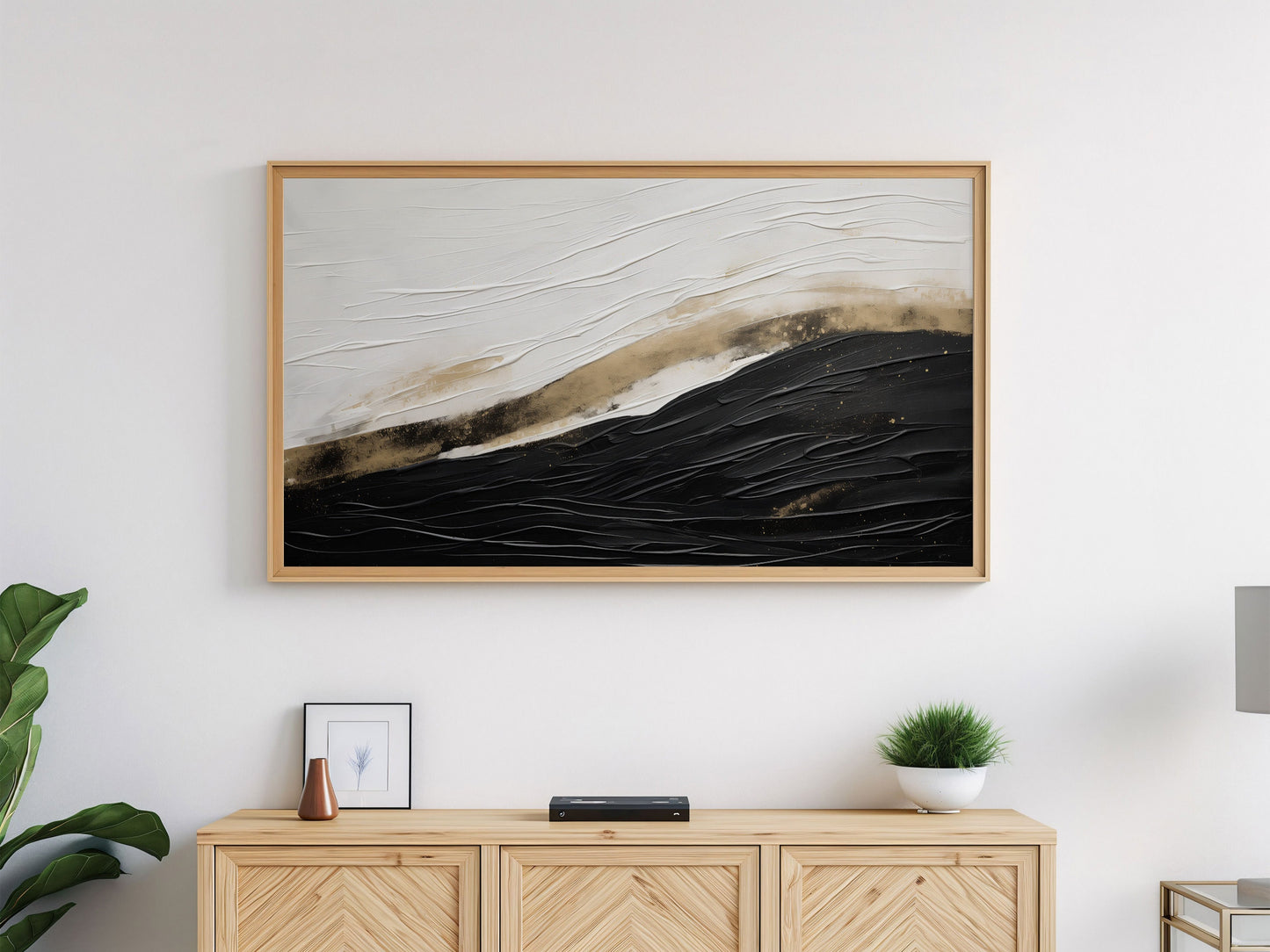 Black & White Abstract Frame TV Art