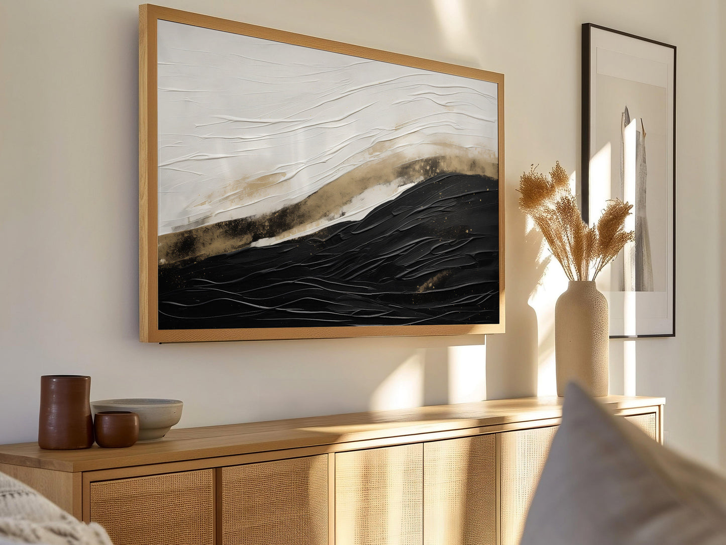 Black & White Abstract Frame TV Art
