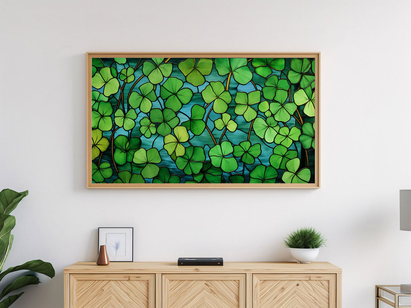 St. Patrick's Day Stained Glass Frame TV Art Bundle