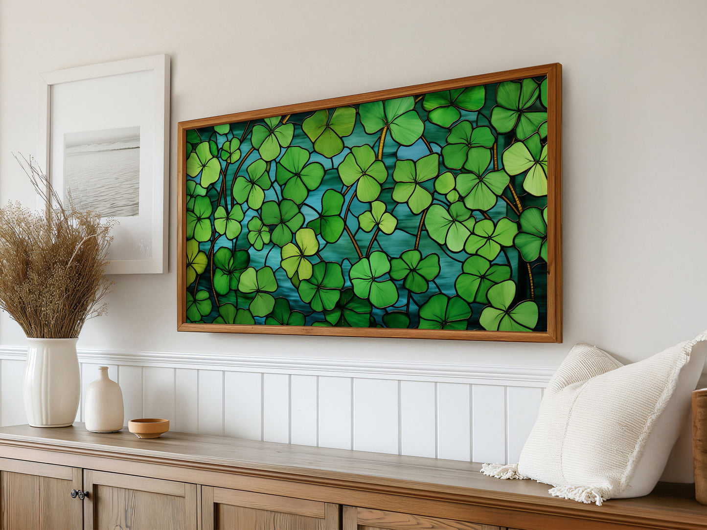 St. Patrick's Day Stained Glass Frame TV Art Bundle