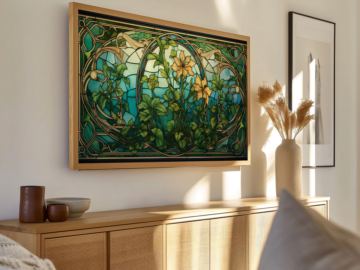 St. Patrick's Day Stained Glass Frame TV Art