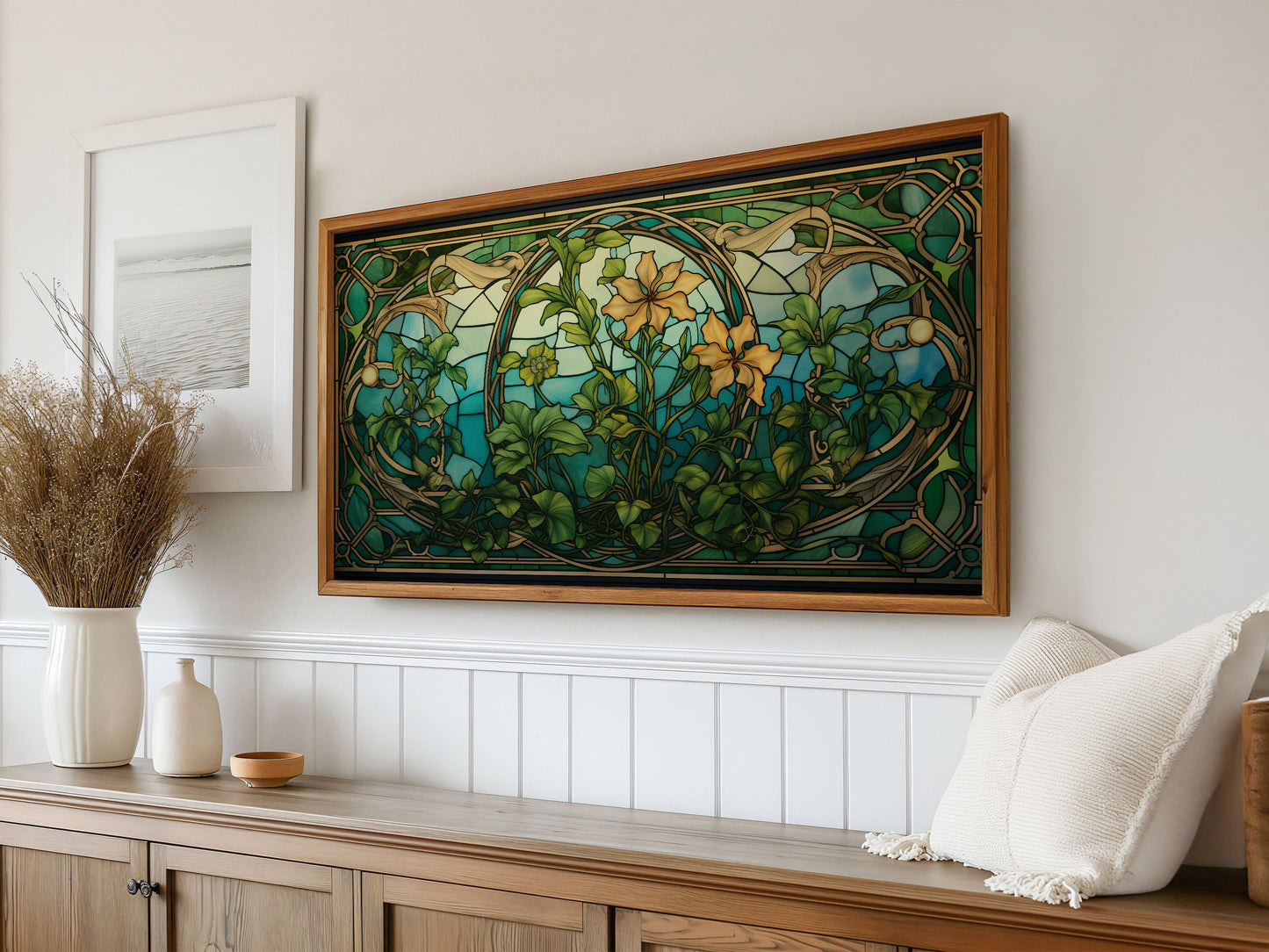 St. Patrick's Day Stained Glass Frame TV Art