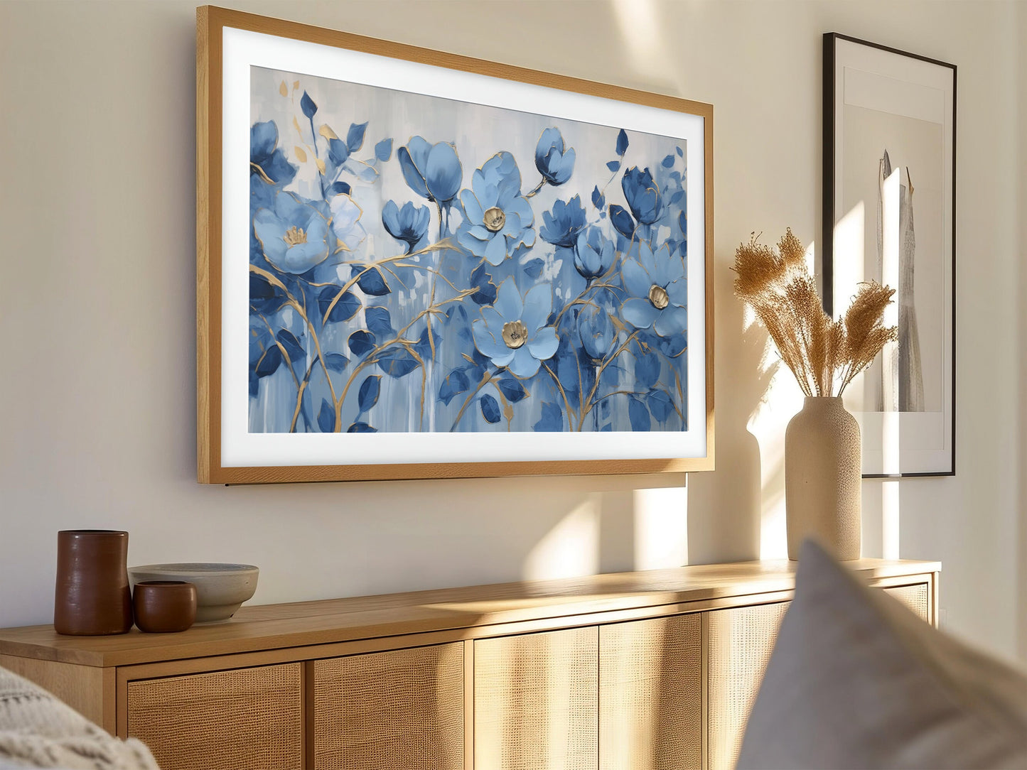 Blue Florals TV Art