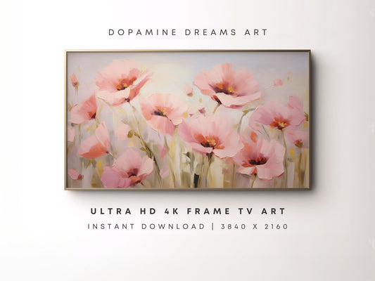 Vibrant Poppies Frame TV Art