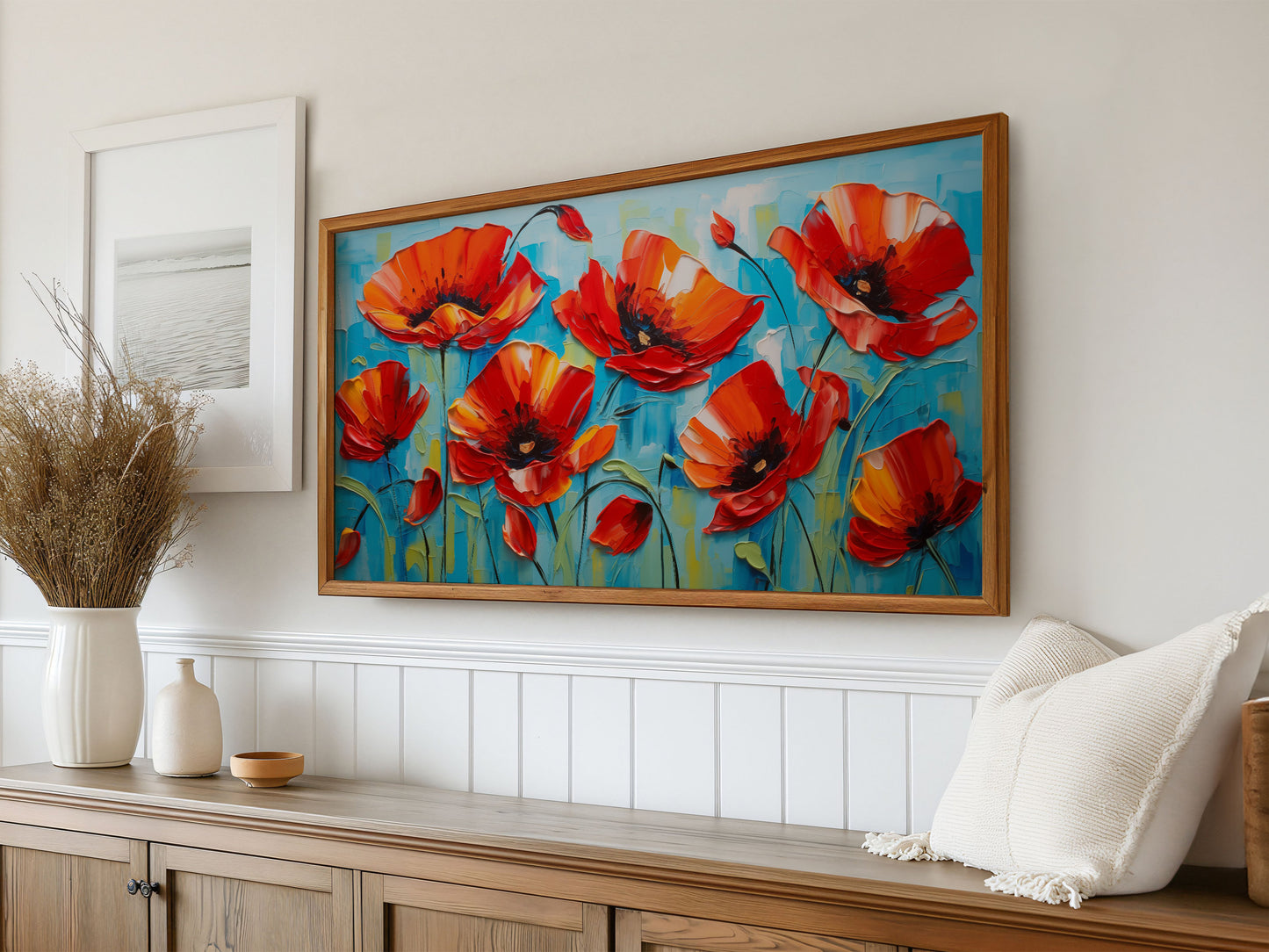 Vibrant Poppies Frame TV Art
