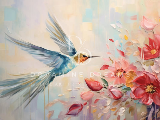 Hummingbird Spring Frame TV Art