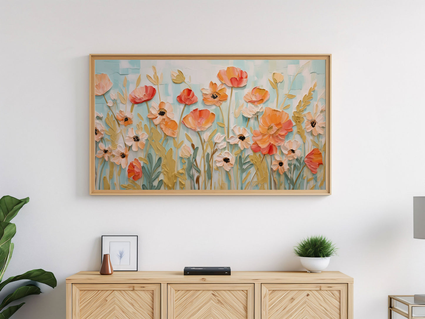 Boho Floral Frame TV Art