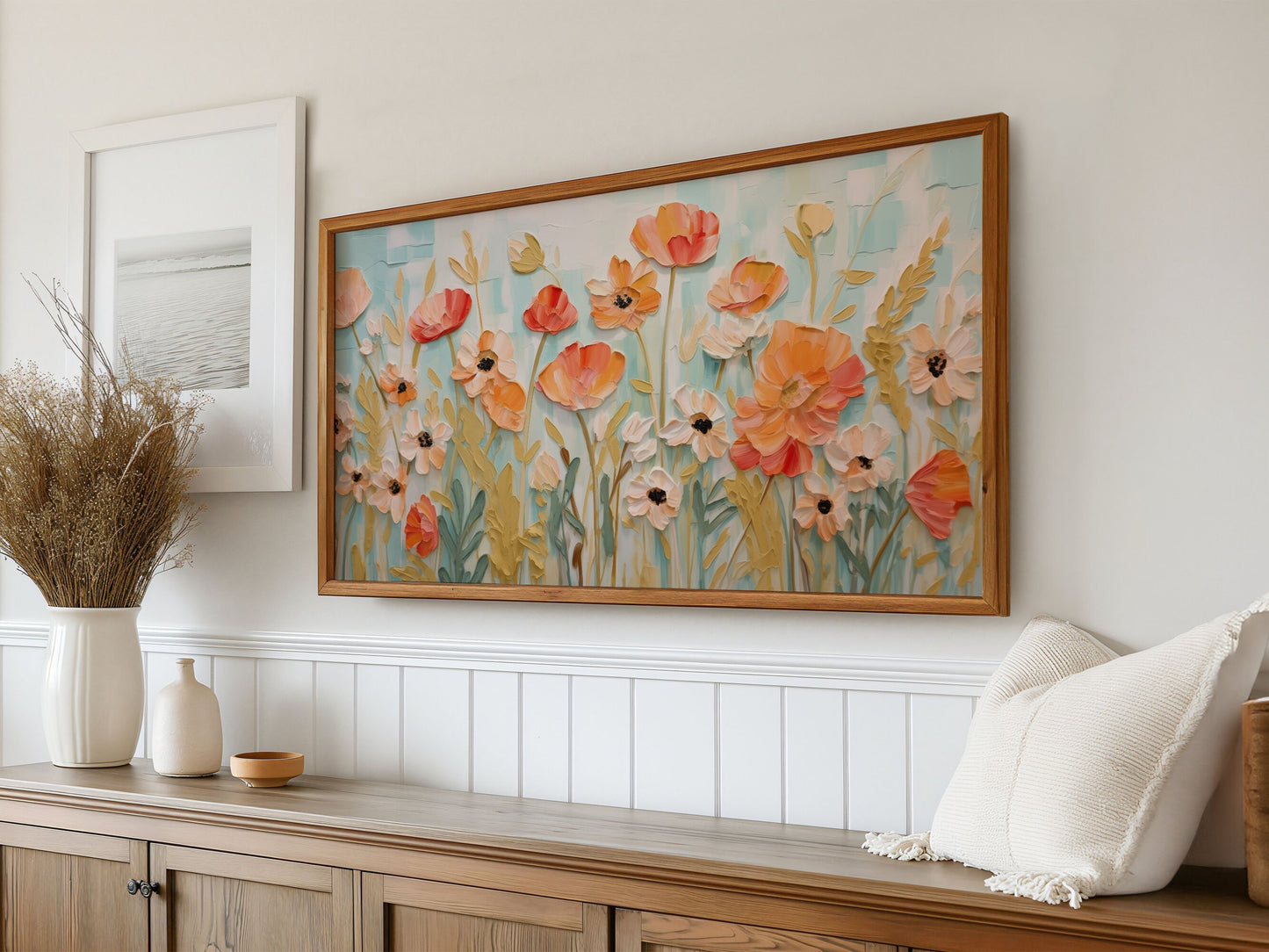 Boho Floral Frame TV Art