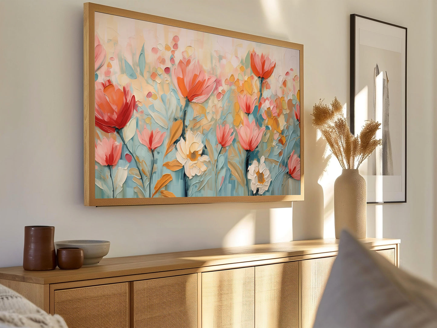 Boho Floral Frame TV Art