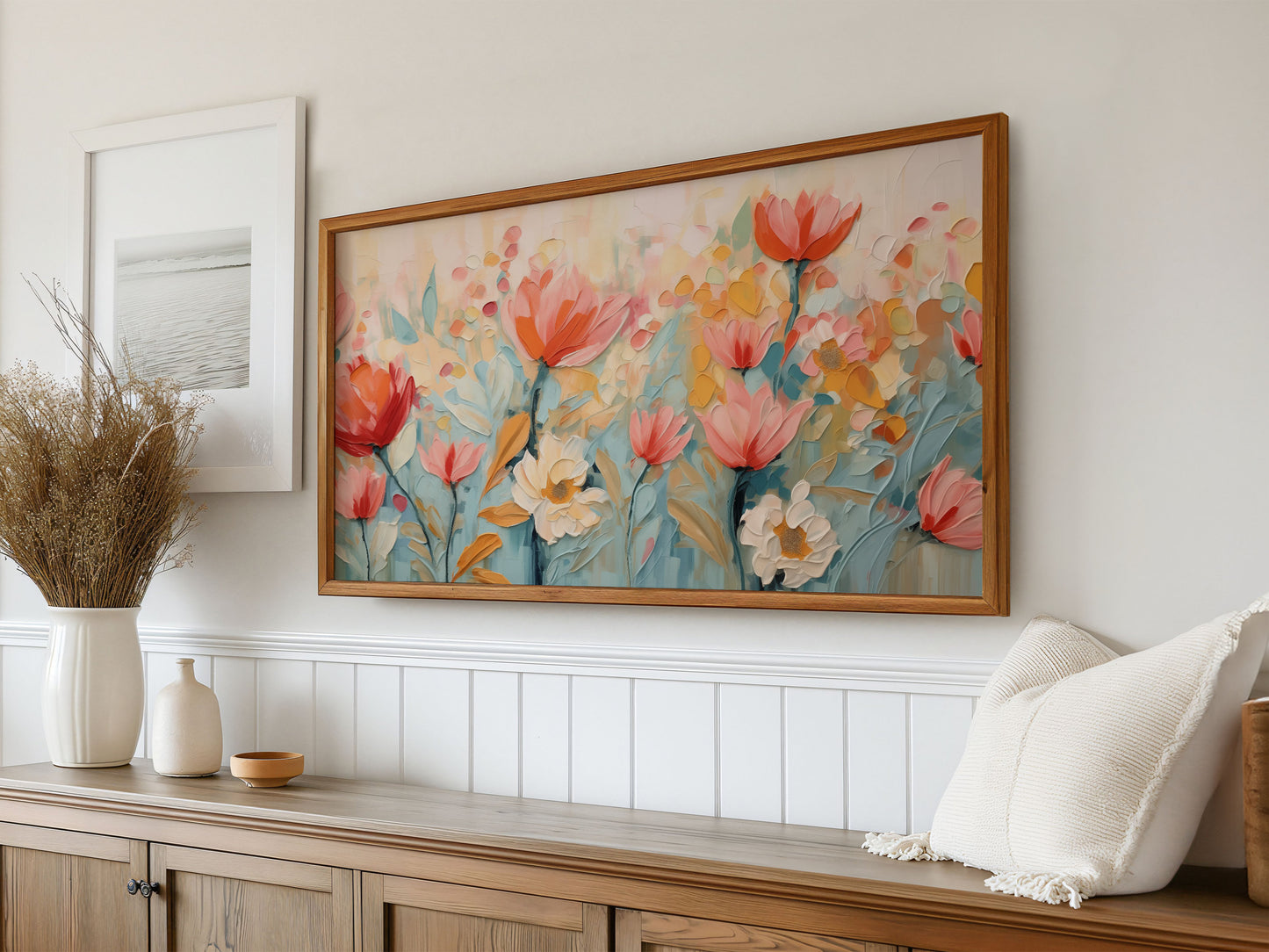 Boho Floral Frame TV Art