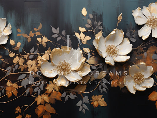 Moody Florals Frame TV Art