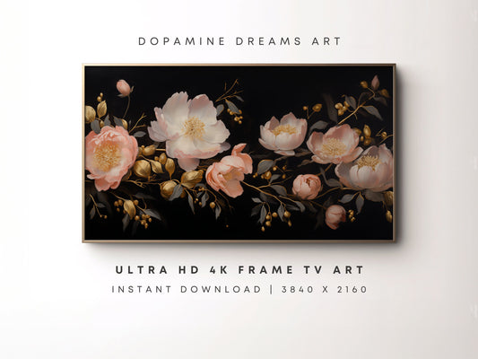 Moody Florals Frame TV Art