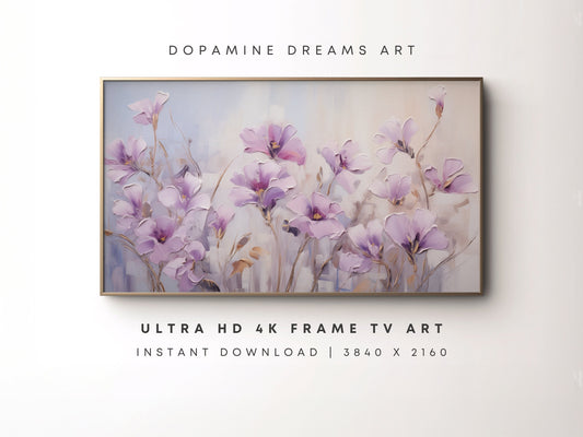 Lavender Florals Frame TV Art