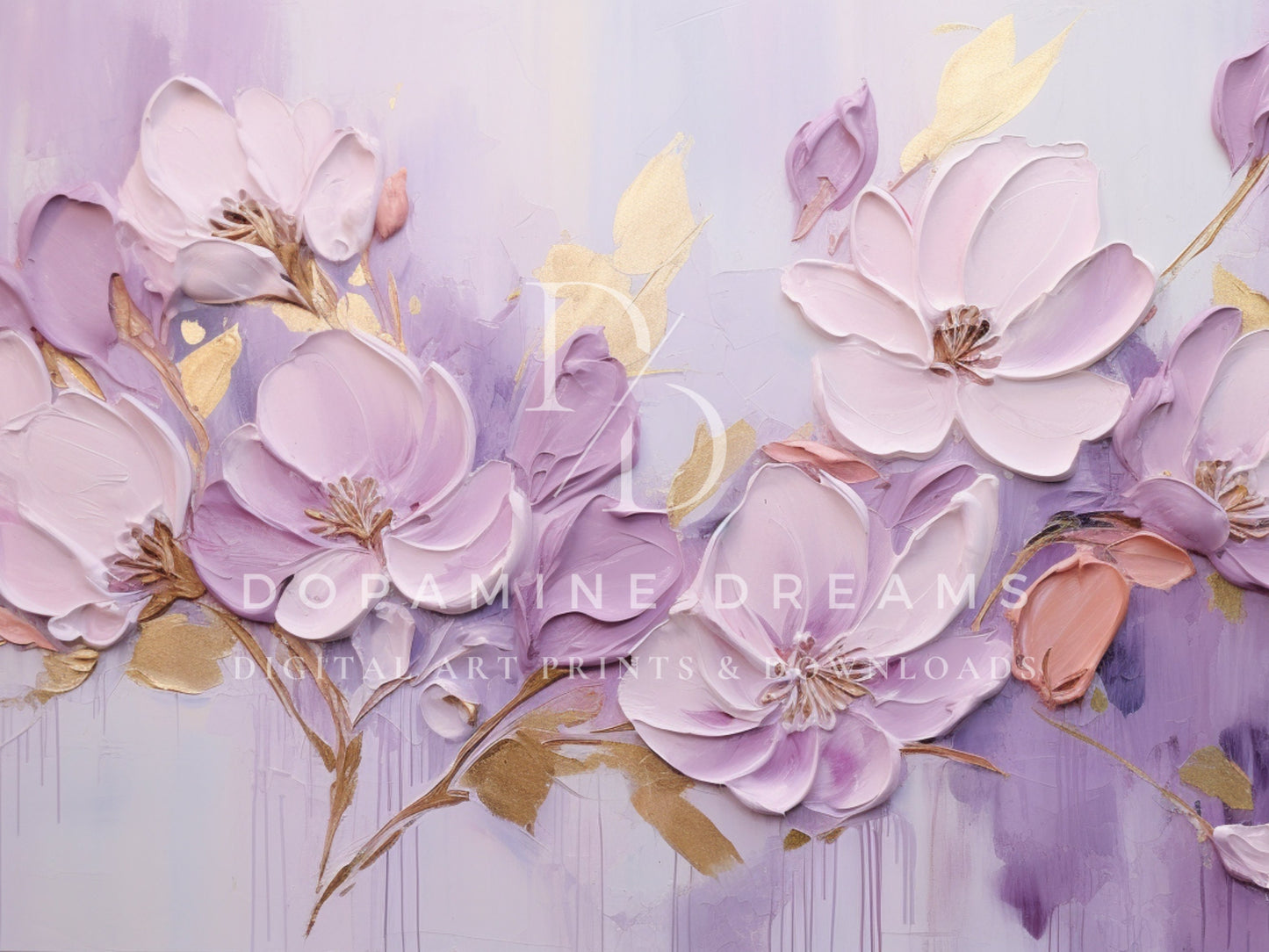 Lavender Florals Frame TV Art