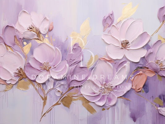 Lavender Florals Frame TV Art